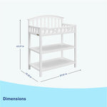 white changing table dimensions