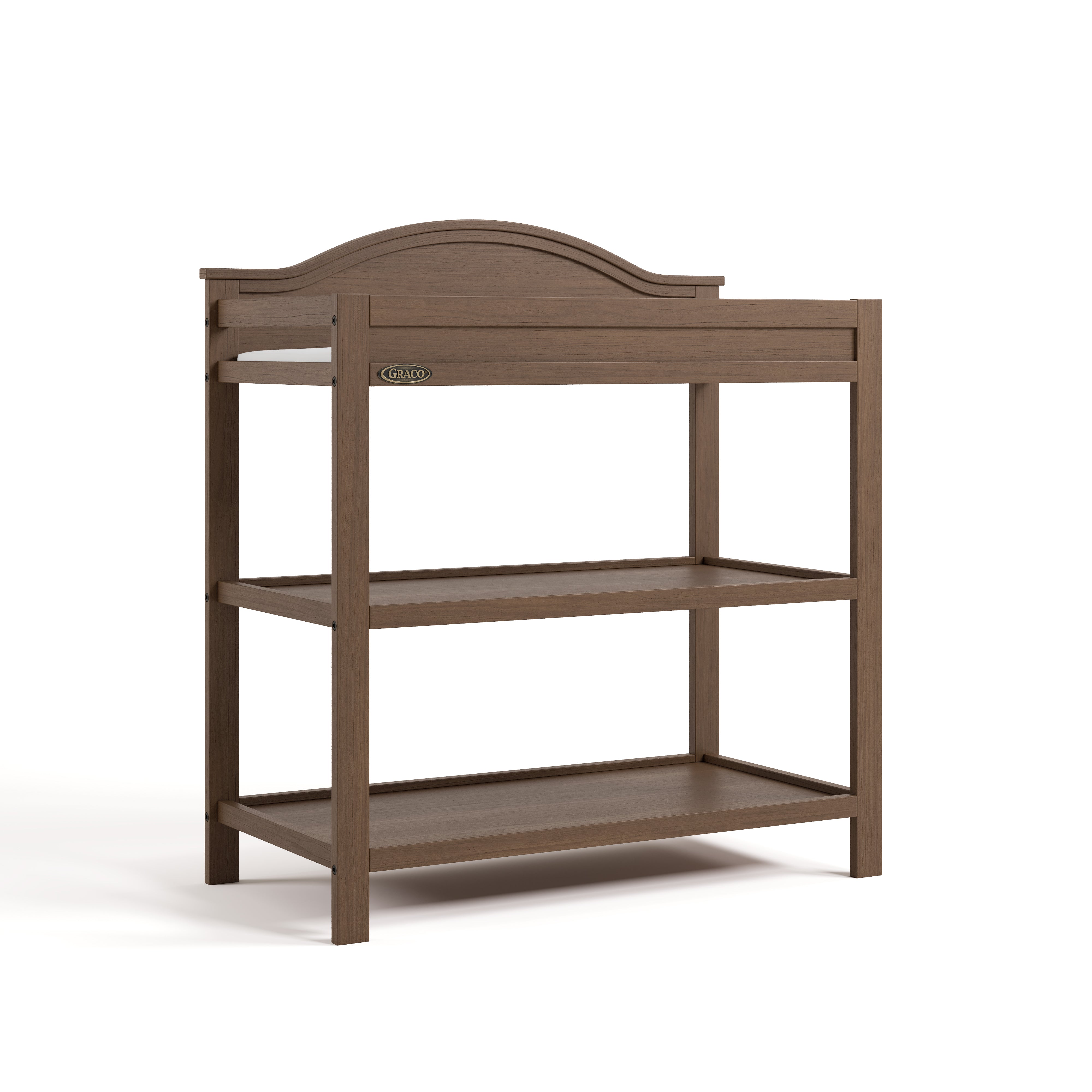 story hazelnut changing table angle view