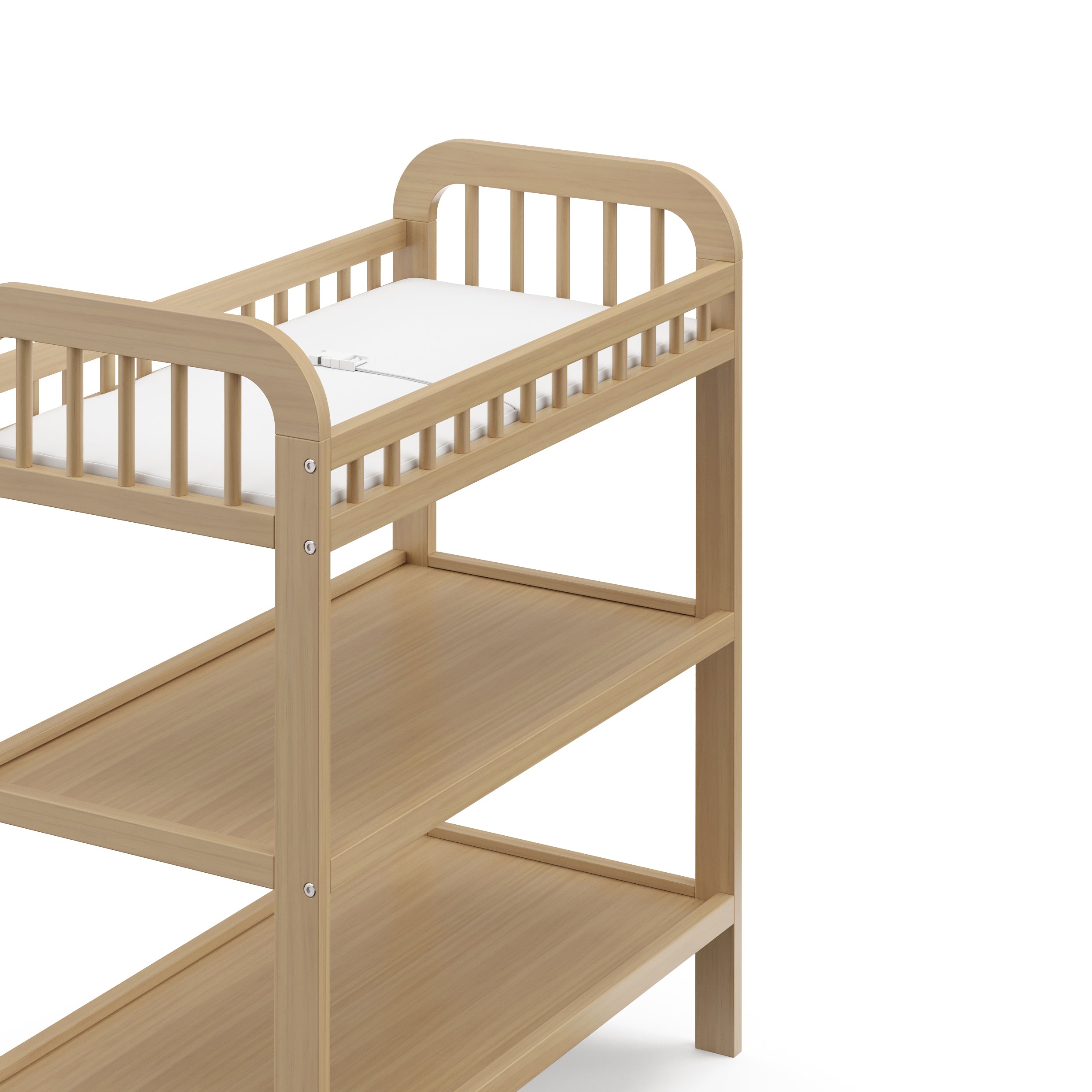 pasadena changing table driftwood side view