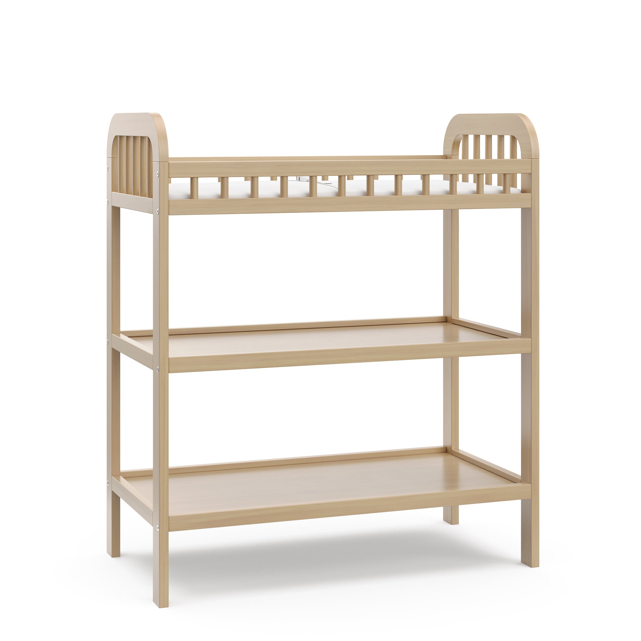 pasadena changing table driftwood side view