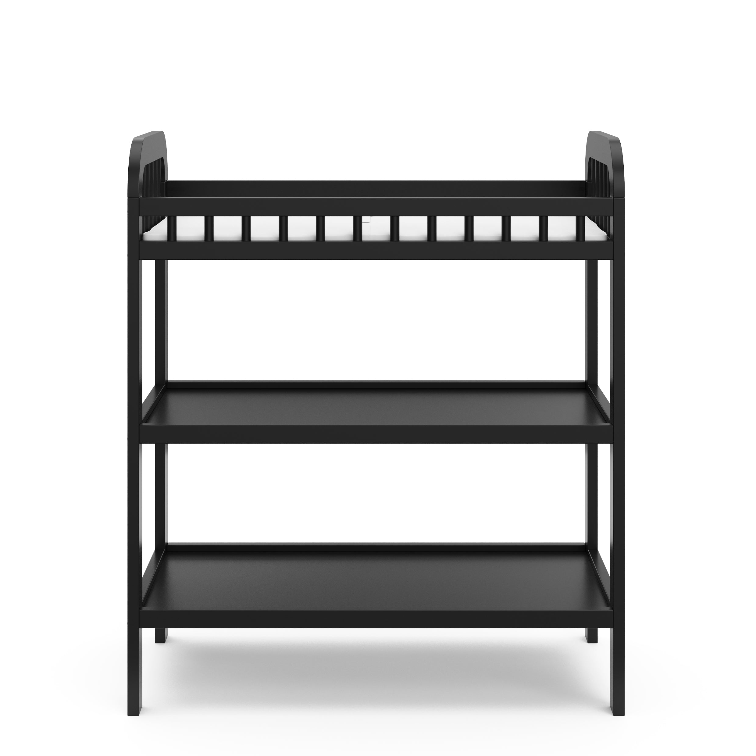 pasadena changing table black front view