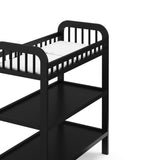 pasadena changing table black side top view