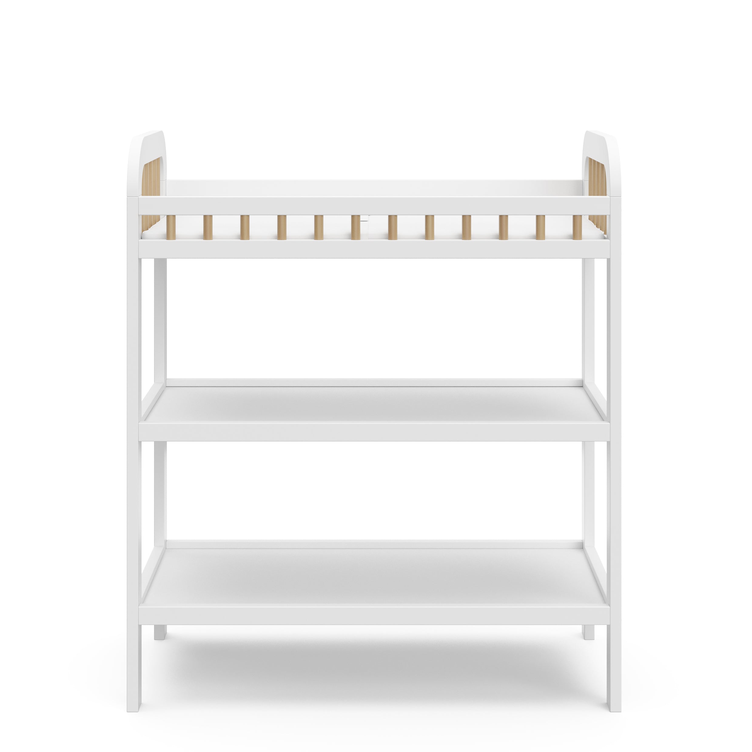 pasadena changing table white front view