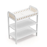 pasadena changing table white top view