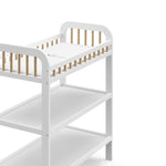 pasadena changing table white side view