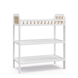 pasadena changing table white side view