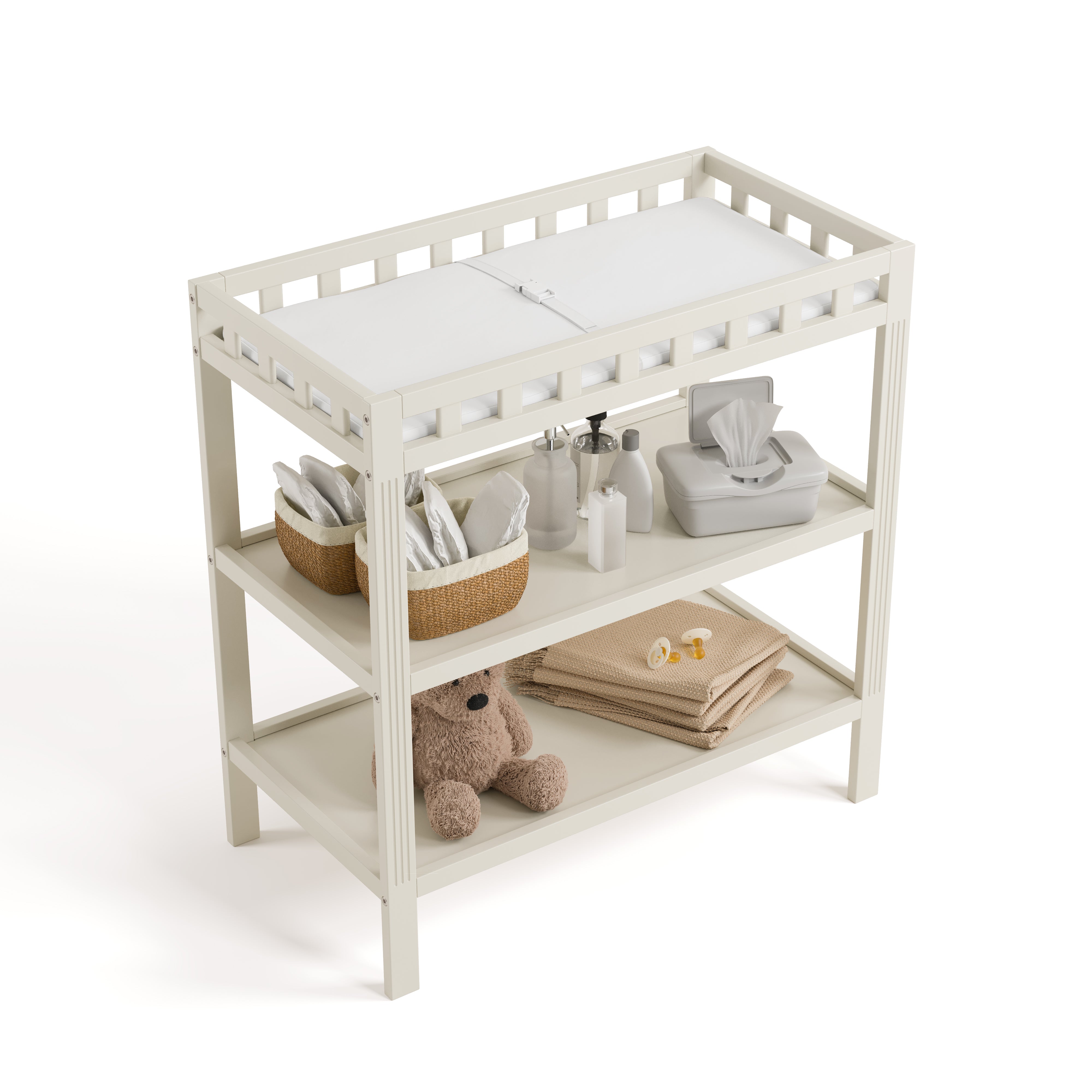 Storkcraft® Morningside Changing Table with Bonus Water-Resistant Changing Pad.