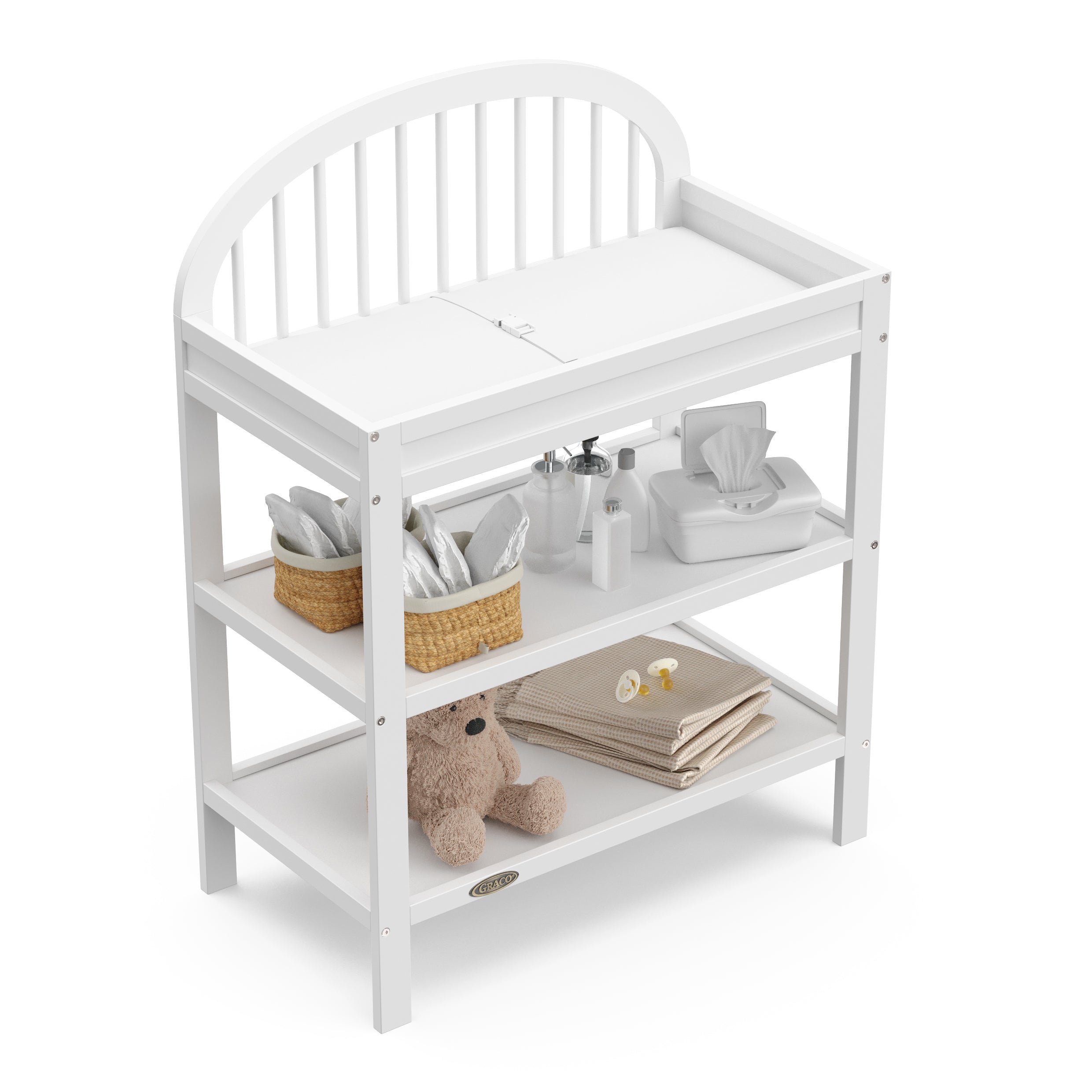 Graco® Olivia™ Changing Table with Bonus Water-Resistant Changing Pad.