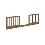 hazelnut toddler guardrail kit dowels angle view