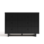 6 drawer dresser front facing view black