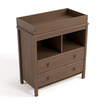 alpine 2 drawer changing chest hazelnut top view