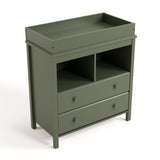 alpine 2 drawer changing chest olive top view