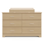 Driftwood 6 drawer dresser with changing topper and changing pad