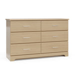 Driftwood 6 drawer dresser angled