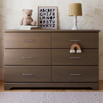 brookside 6 drawer dresser hazelnut nursery shot