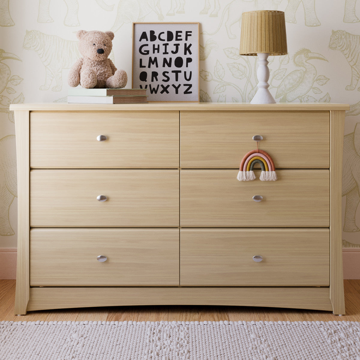 crescent 6 drawer dresser driftwood nursery shot