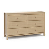 driftwood 6 drawer dresser angled