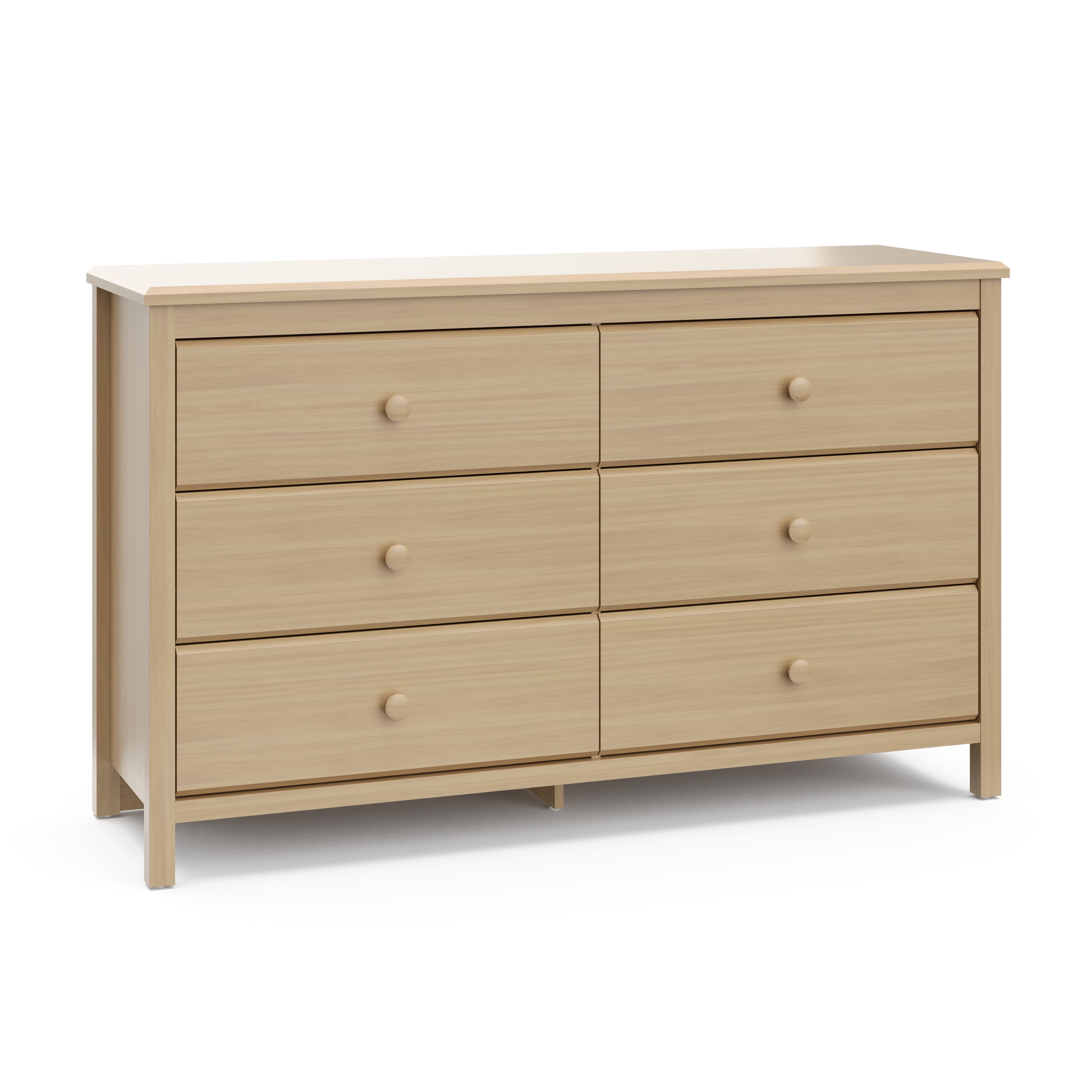 driftwood 6 drawer dresser angled