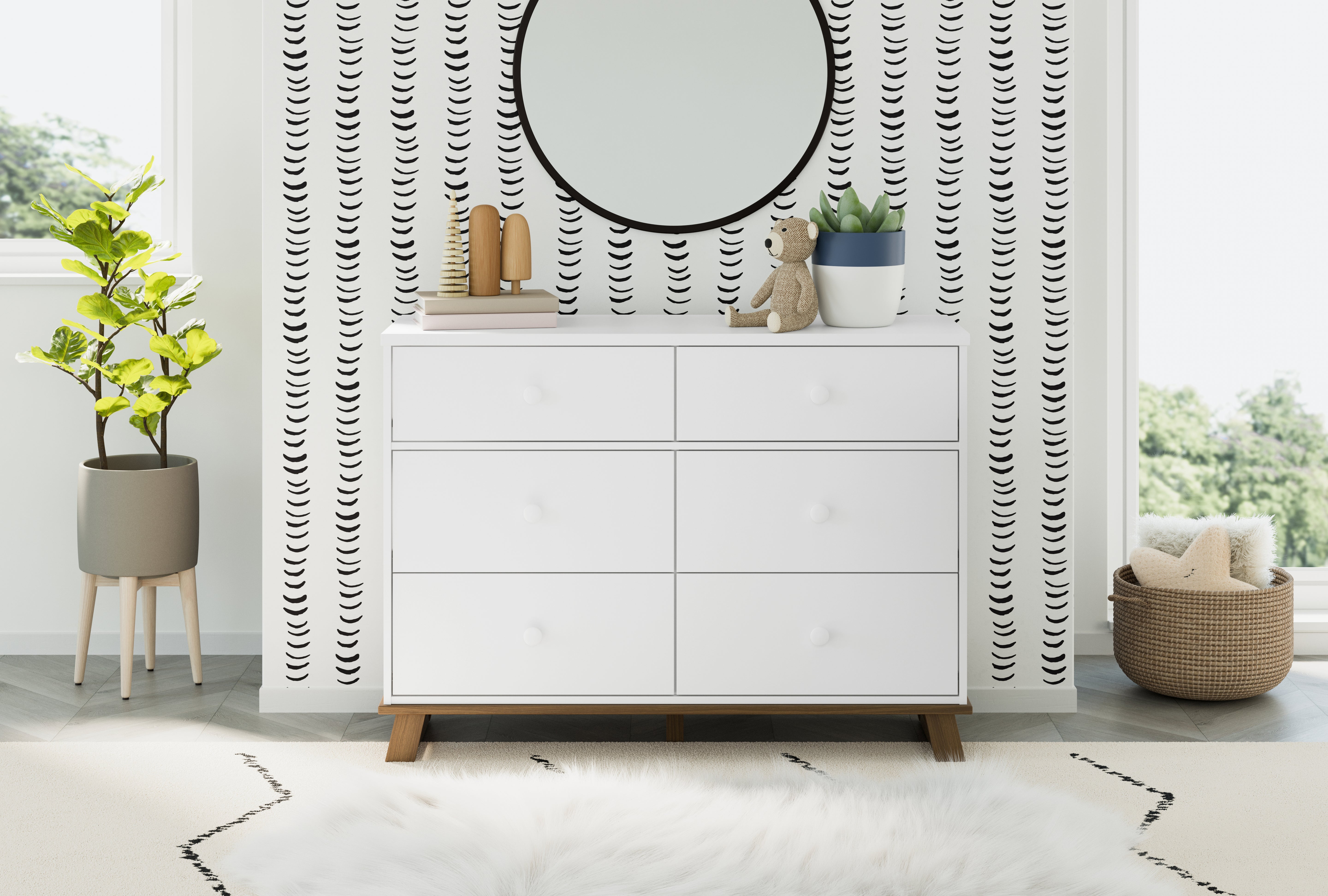 Storkcraft® Modern 6 Drawer Dresser.