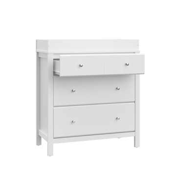 SF25691 by Style Craft - MILO CHEST 32in w. X 32in ht. X 15in d. Three  Drawer Chest in Satin White Finish with Fluted Dra