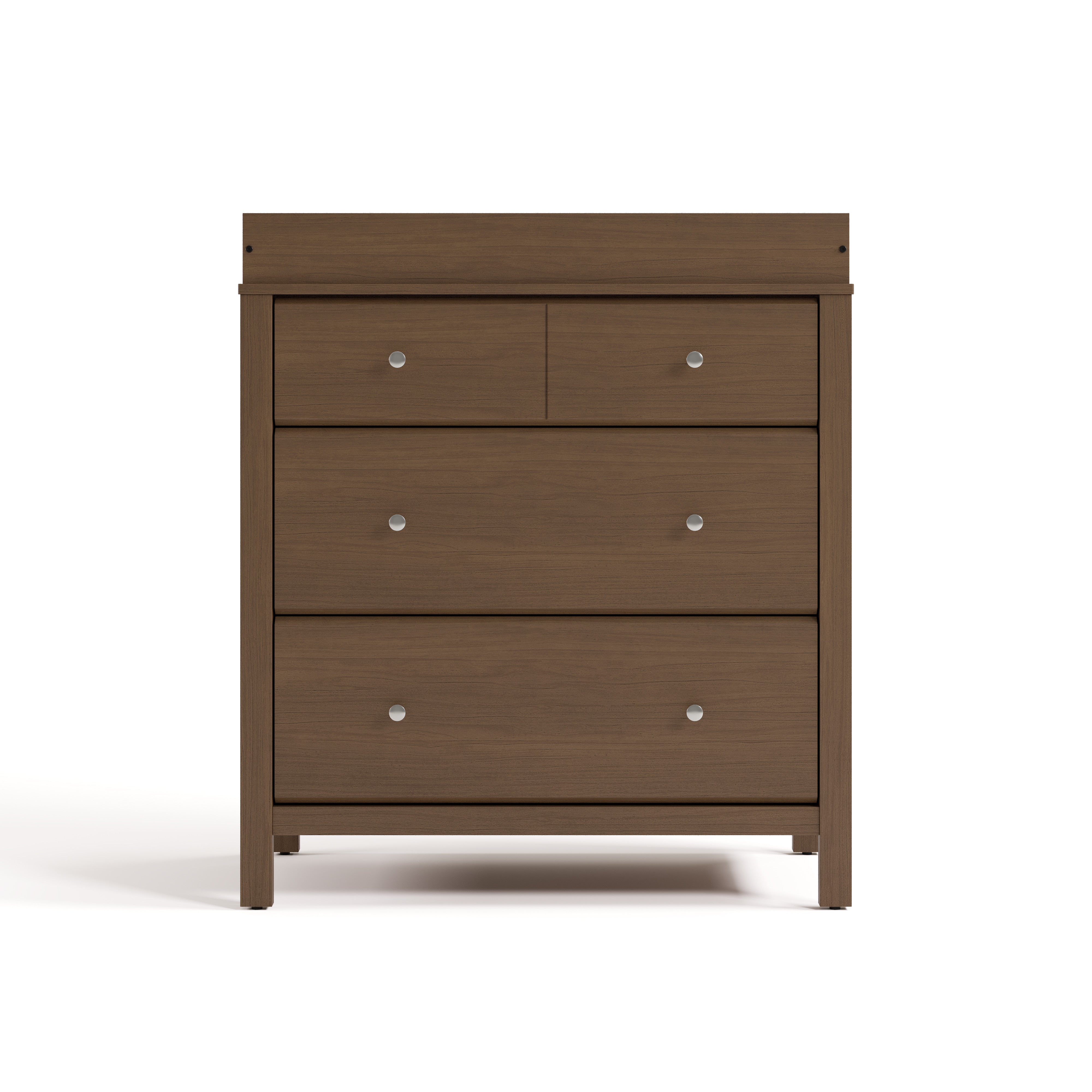 horizon 3 drawer changing chest hazelnut front view