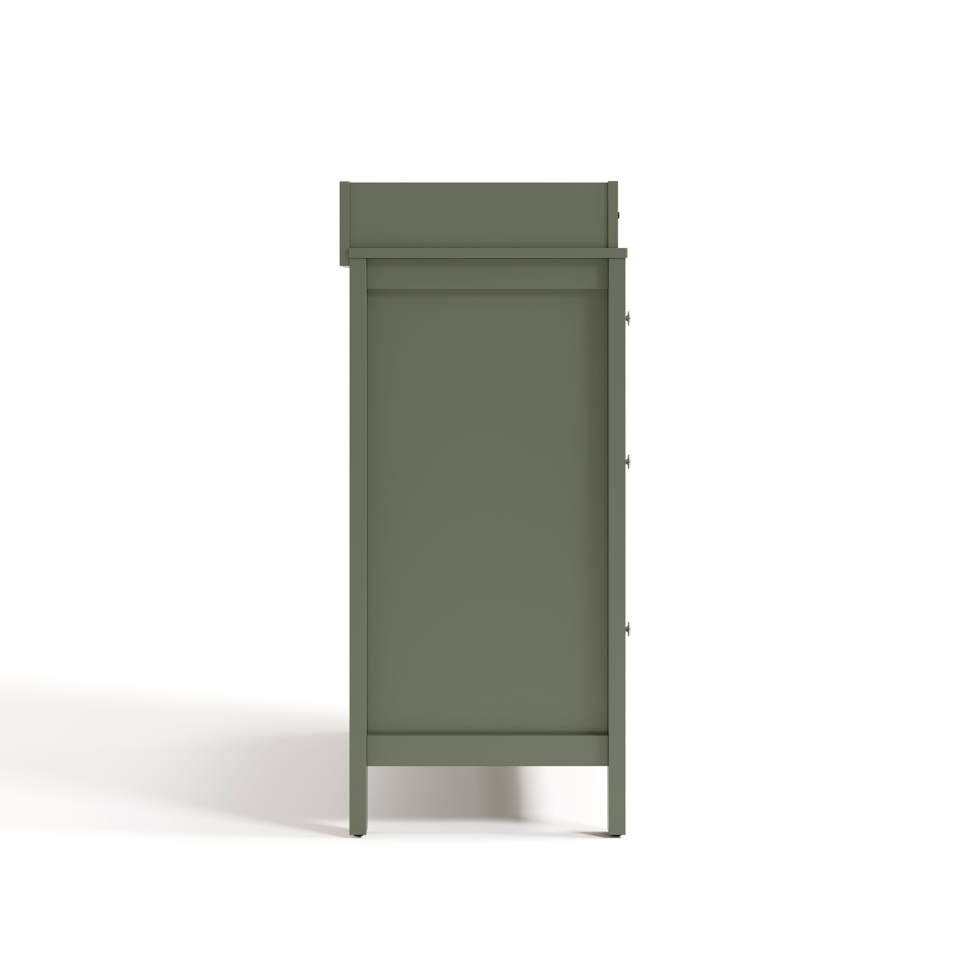 horizon 3 drawer changing chest olive side view