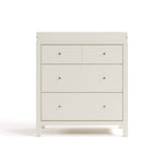 horizon 3 drawer changing chest frosted oat front view