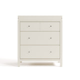 horizon 3 drawer changing chest frosted oat front view