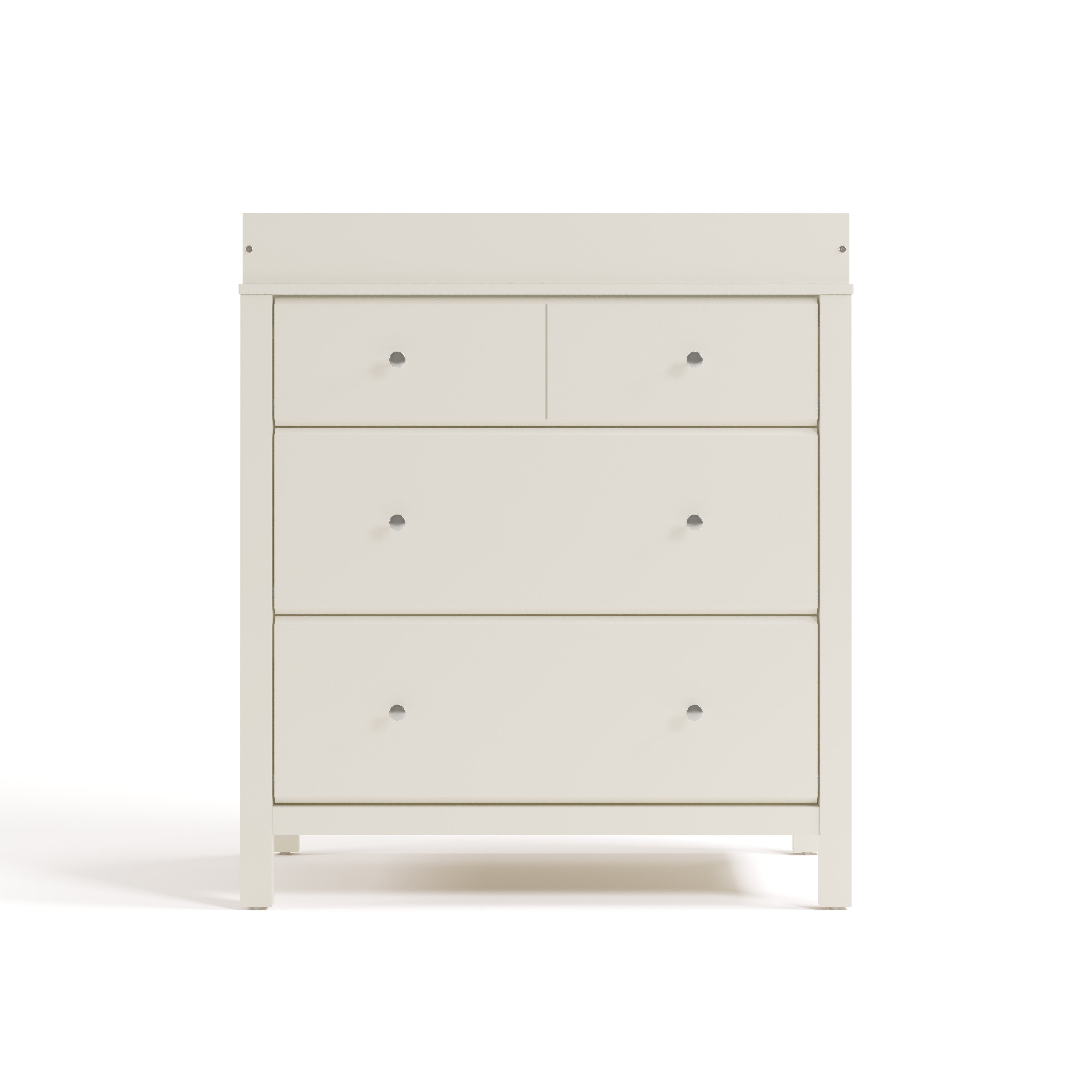 horizon 3 drawer changing chest frosted oat front view