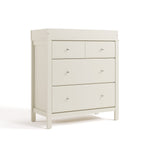 horizon 3 drawer changing chest frosted oat angle view