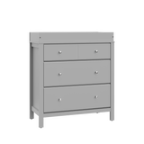 pebble gray 3 drawer chest