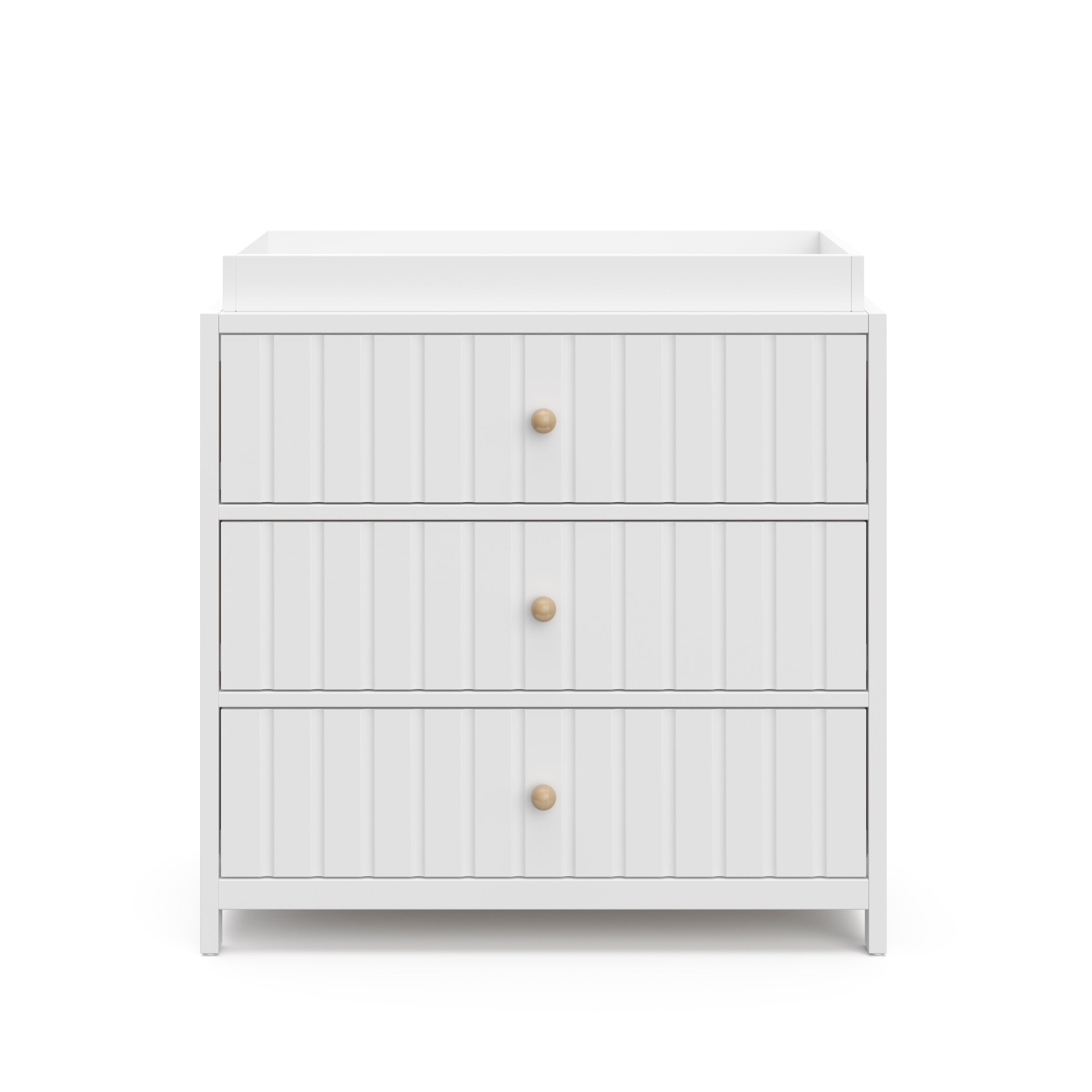 Graco® Teddi® 3 Drawer Chest with Customizable Knobs and Removable Changing Topper.