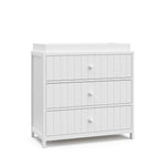 Graco® Teddi® 3 Drawer Chest with Customizable Knobs and Removable Changing Topper.