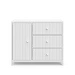 3 drawer combo dresser front view (white)