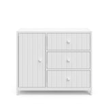 3 drawer combo dresser front view (white)