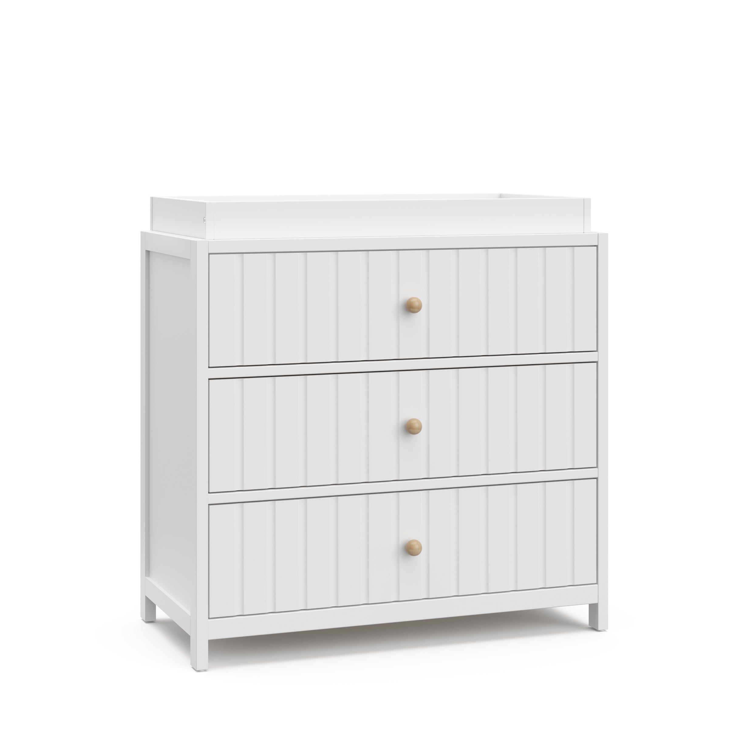 Graco® Teddi® 3 Drawer Chest with Customizable Knobs and Removable Changing Topper.