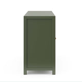 3 drawer combo dresser side view (olive)