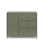 3 drawer combo dresser front view (olive)