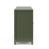 3 drawer combo dresser side view (olive)