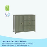 3 drawer combo dresser with certification (olive)