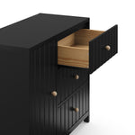 3 drawer combo dresser with drawer out (black)