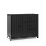 3 drawer combo dresser (black)