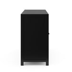 3 drawer combo dresser side view (black)