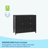 3 drawer combo dresser with certification (black)