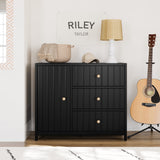 3 Drawer Combo Dresser in nursery (Black)