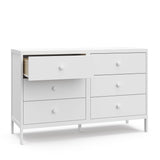 Graco Universal 6 Drawer Dresser white drawers out front view