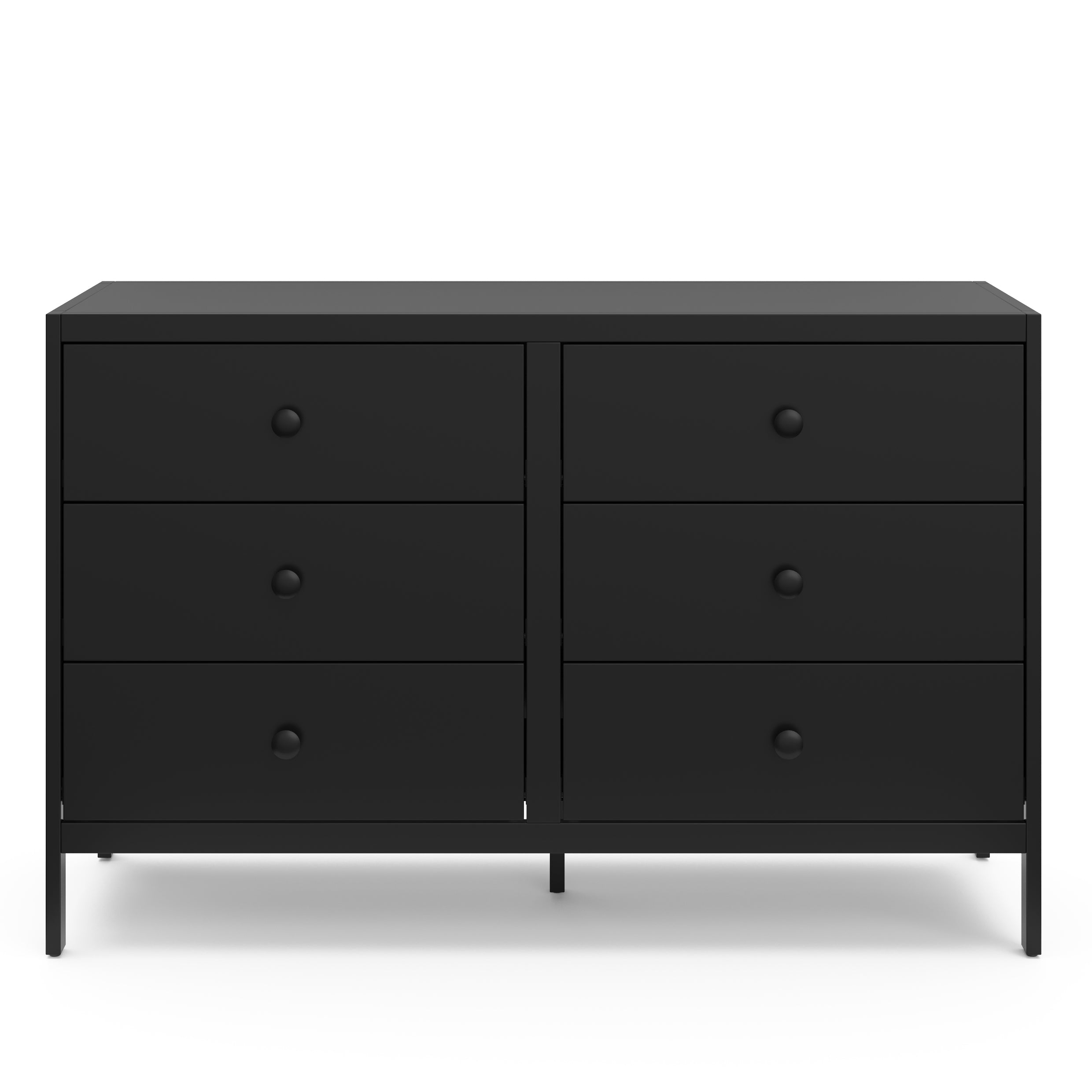 Graco Universal 6 Drawer Dresser black front view