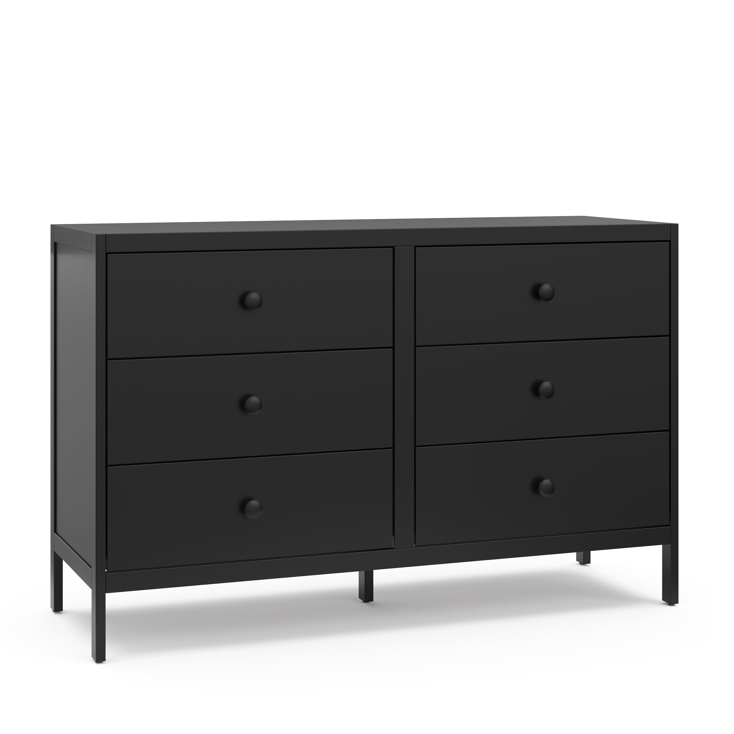 black Graco Universal 6 Drawer Dresser side view