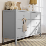 Graco Universal 6 Drawer Dresser pebble grey in bedroom