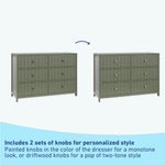 Graco® Teddi® 6 Drawer Dresser with Customizable Knobs.